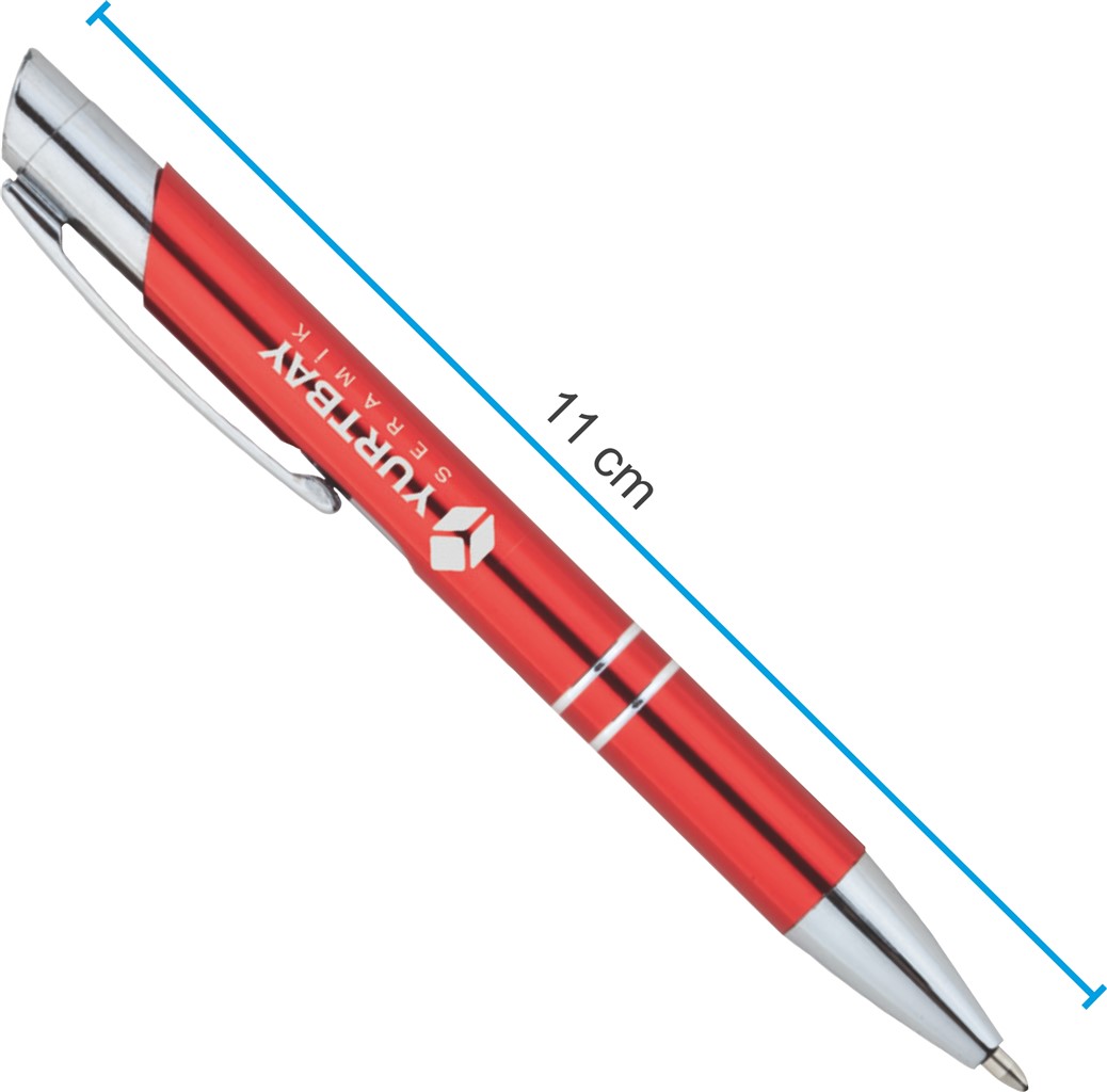 0555-220 Kısa Metal Tükenmez Kalem