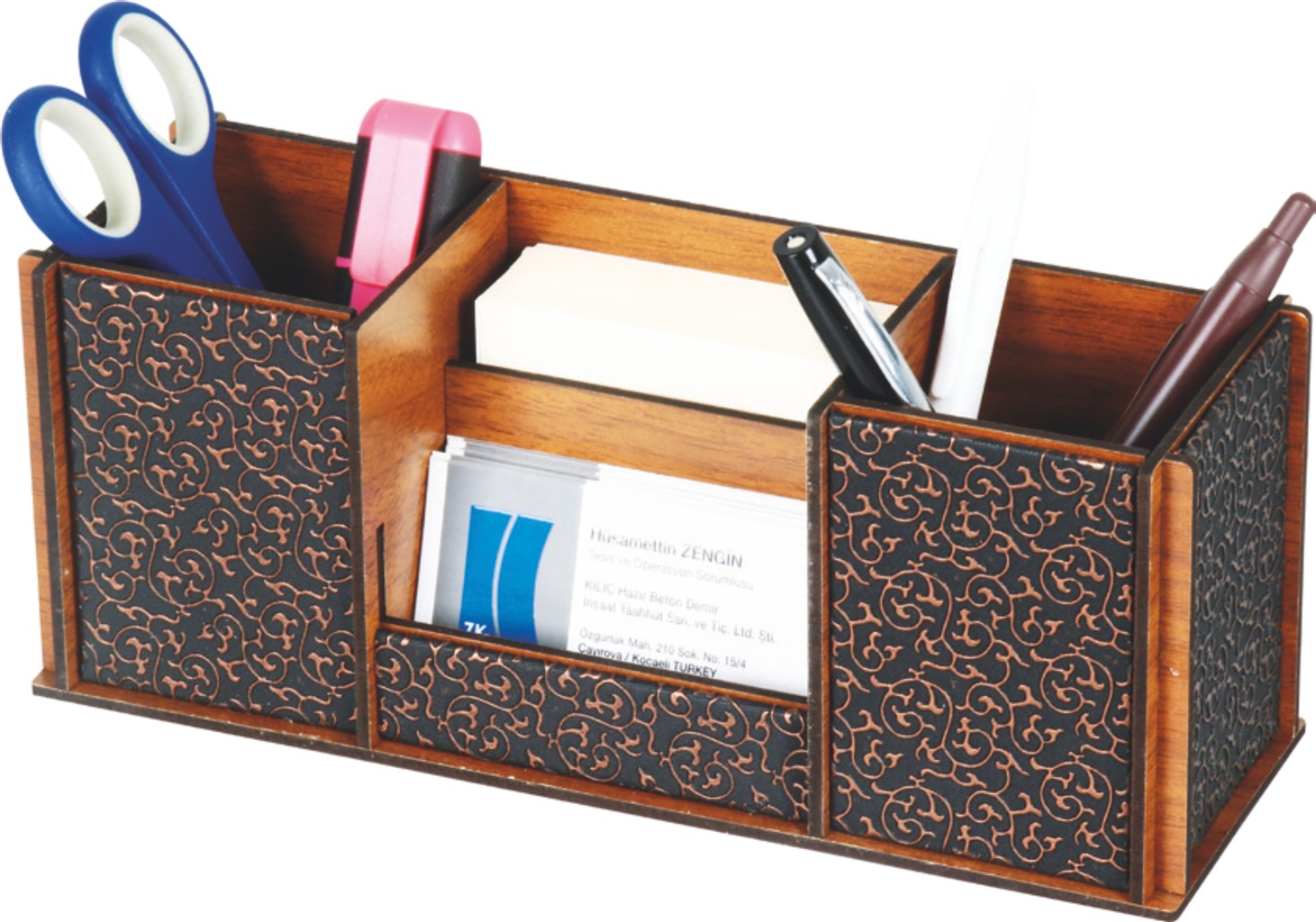 Ah-3240 Ahşap Masaüstü Organizer