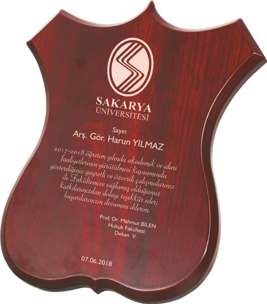 6-B1 Ahşap Plaket